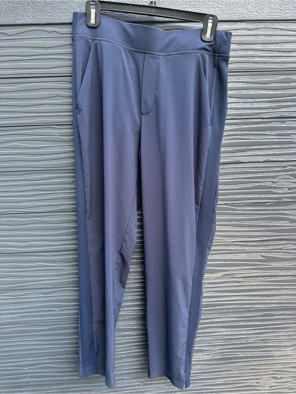 Athleta Brooklyn Mid Rise Ankle Pant Navy Size 6 Travel Commuter Pull On Pockets